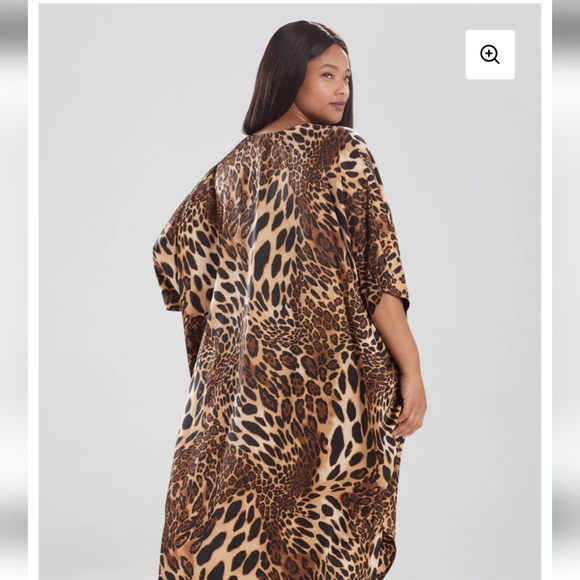 Natori Animal Print Kaftan in Black and Brown New Without Tags - Picture 8 of 16
